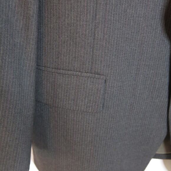 VINTAGE JOHNNY CARSON Suit Jacket/Sports Coat Size 46 Hamricks Gaffney SC Black - Picture 7 of 16